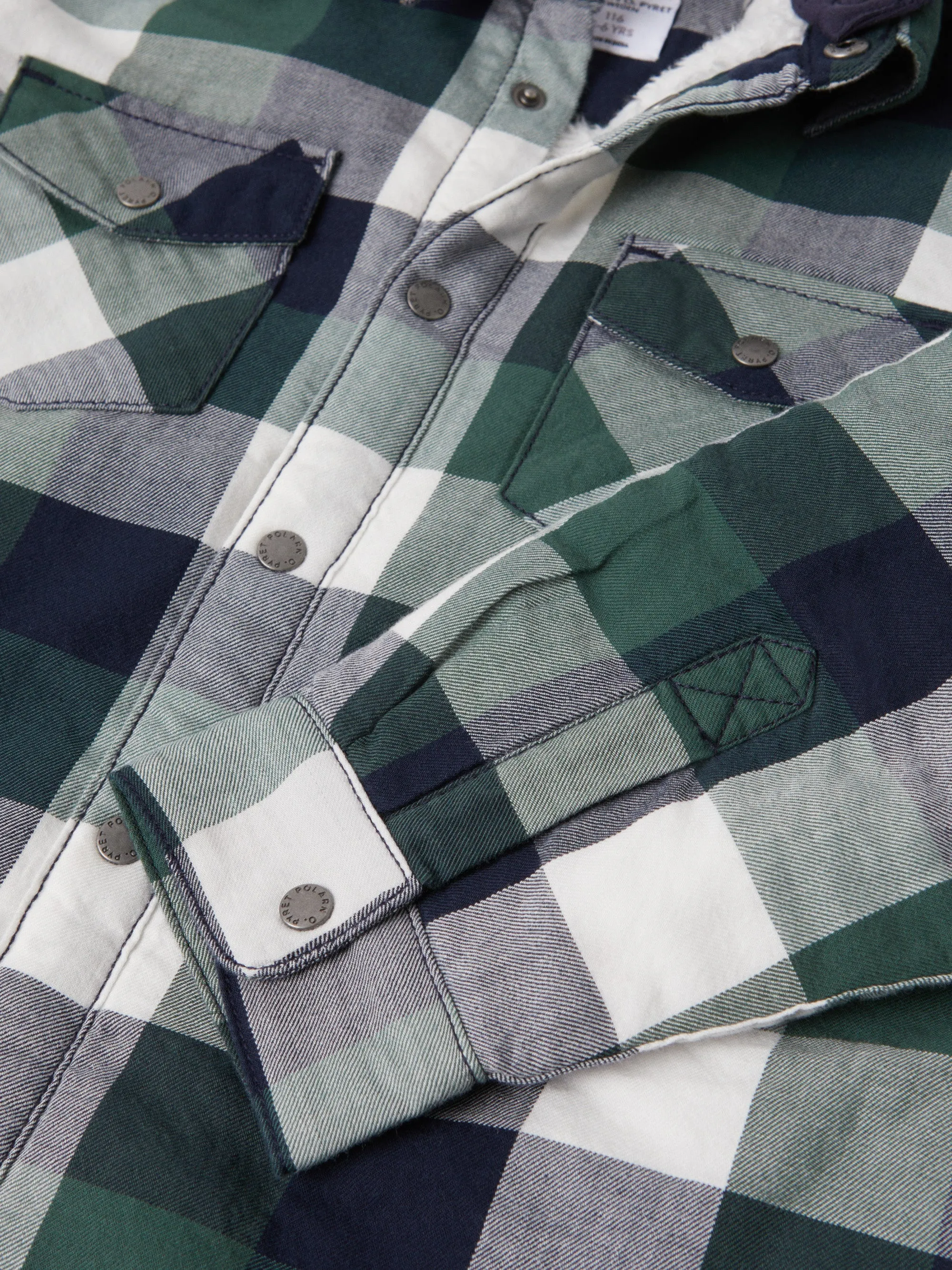 Lined Checked Kids Shirt