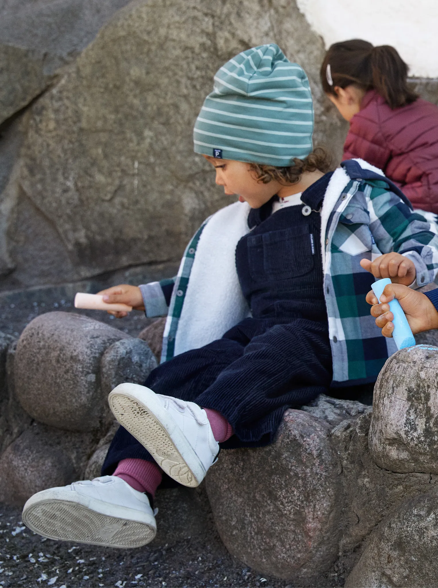 Lined Checked Kids Shirt