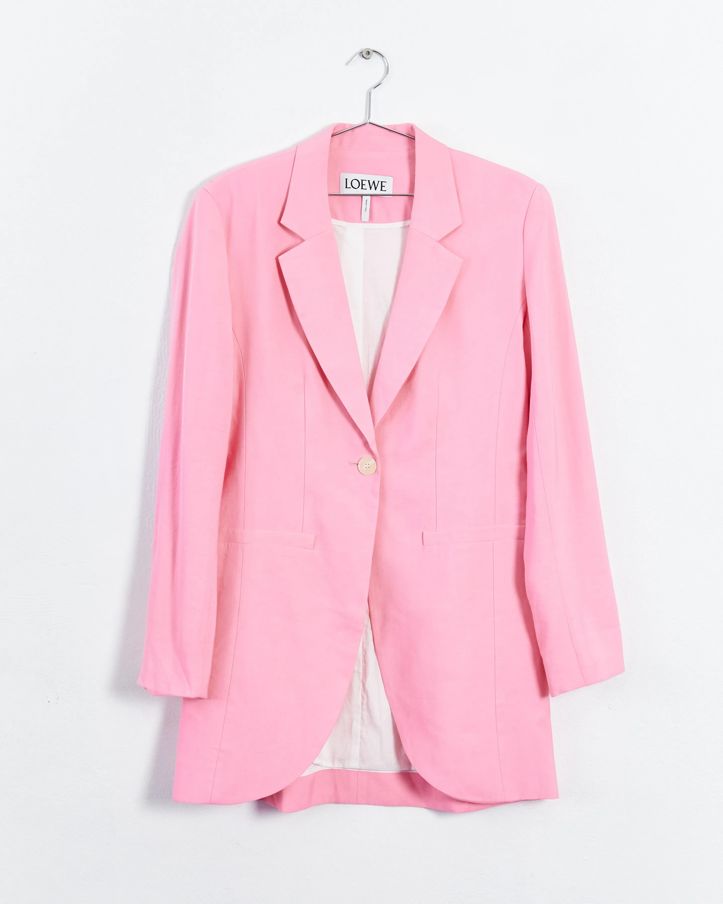 Loewe spring '19 longline blazer, pink, 12