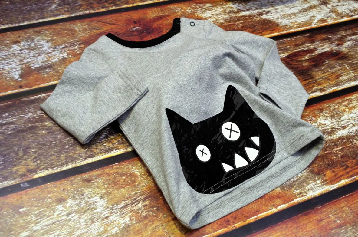 Long Sleeve T-Shirt Crazy Cat