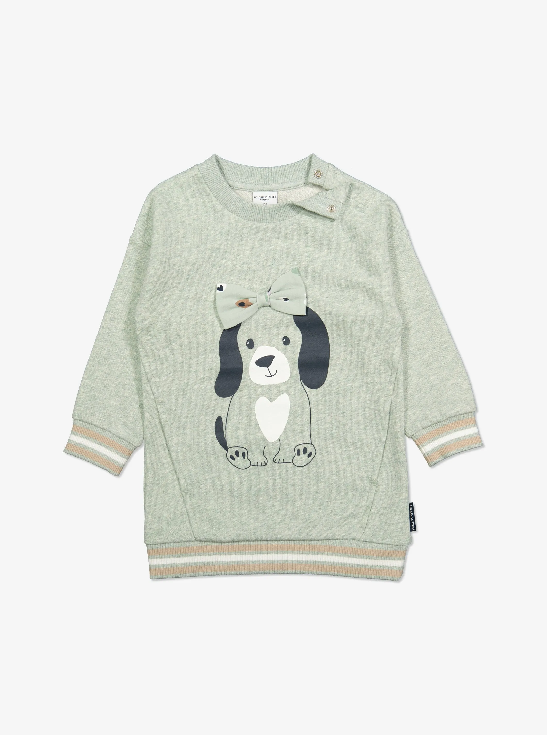 Longline Puppy Print Kids Sweatshirt