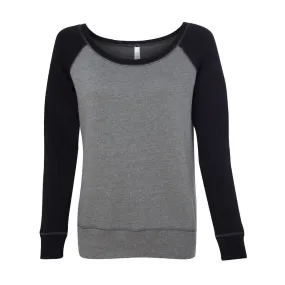 LS Women's Two-tone Fleece Wide Neck Sweatshirt