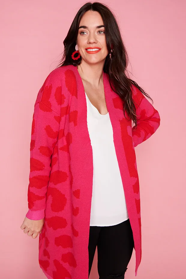 Lucy Pink & Red Cardi