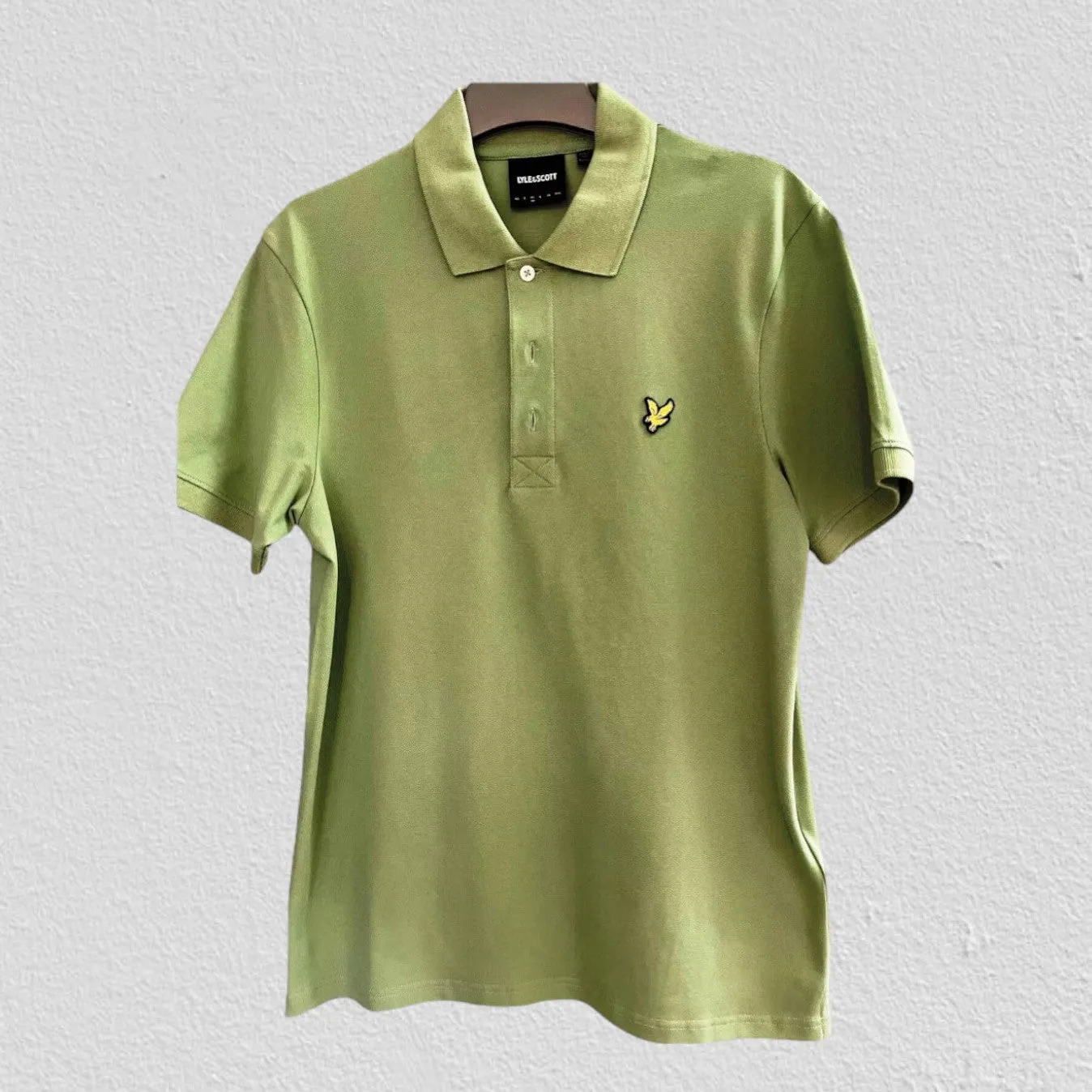 Lyle & Scott Men's Plain Green Polo Shirt - Size M