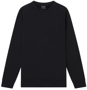 Lyle and Scott Mens Tonal Eagle Crew Neck Sweatshirt Jet Black