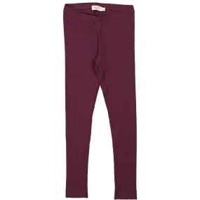 MarMar Modal Fine Rib Deep Mulberry Leg Leggings