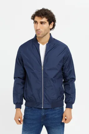 Men Navy Light Bomber Jacket