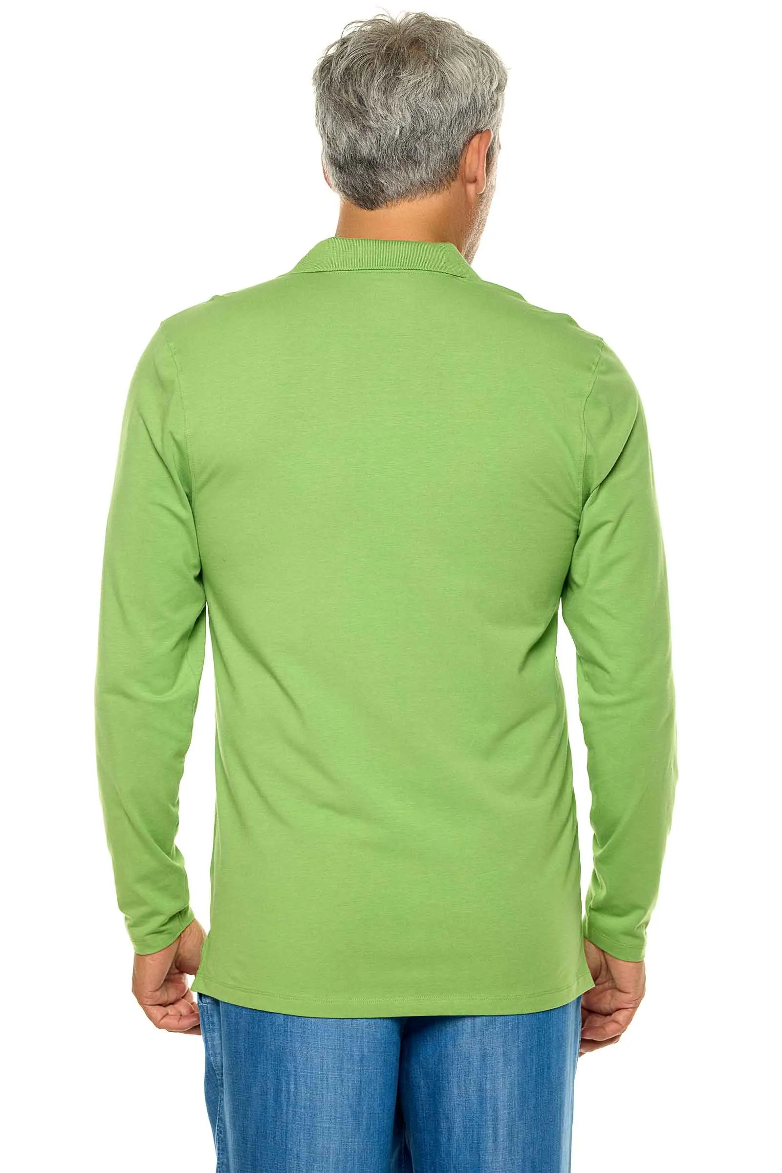 Men's Coppitt Long Sleeve Weekend Polo  |  Soft Fern