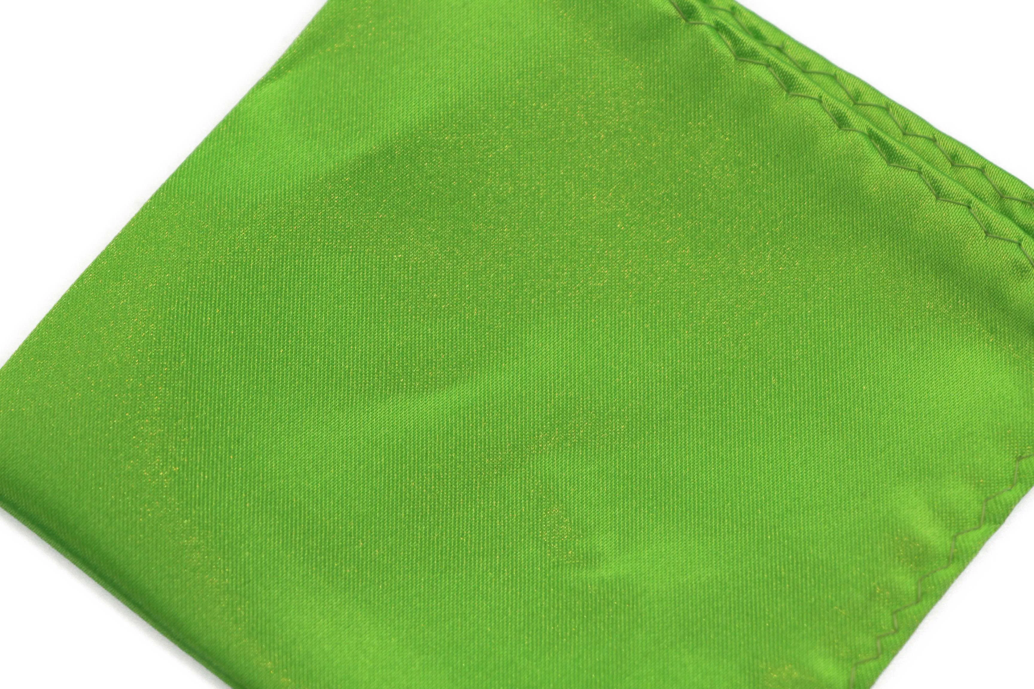 Mens Fluro Green Pocket Square