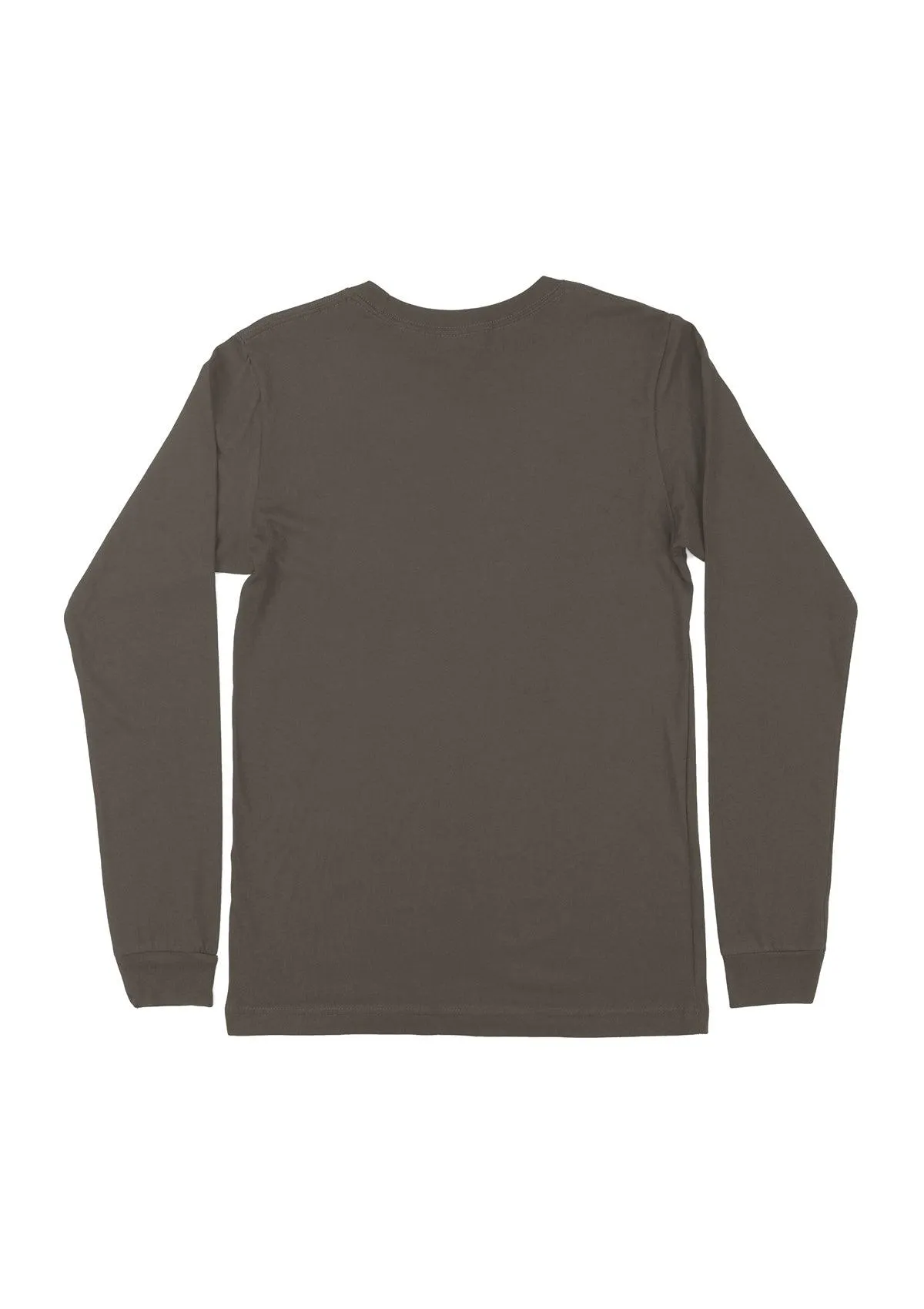 Mens T-Shirt Long Sleeve Crew Neck Asphalt Gray