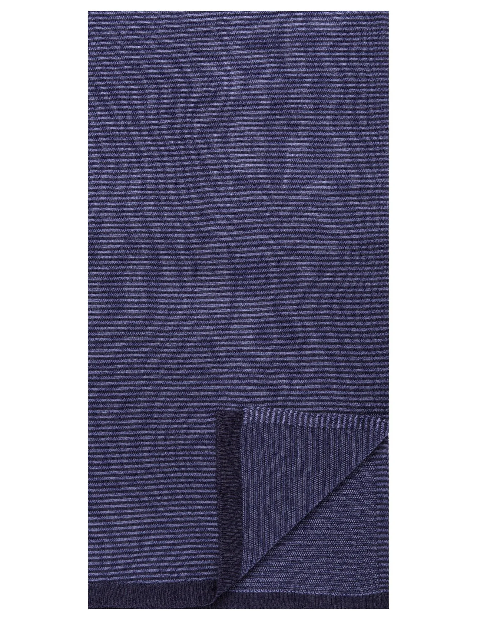 Men's Uptown Premium Knit Striped Scarf - Navy/Blue