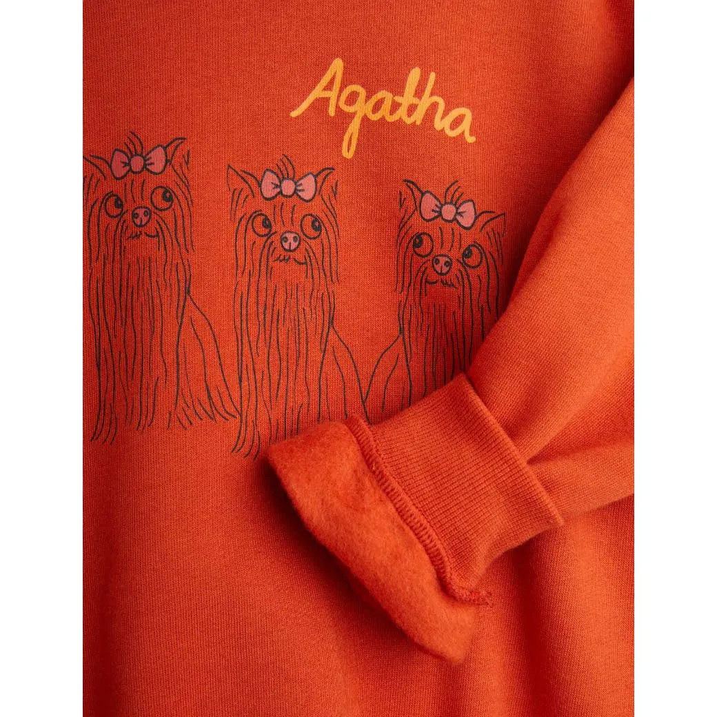 Mini Rodini - Agatha dogs sweatshirt - red