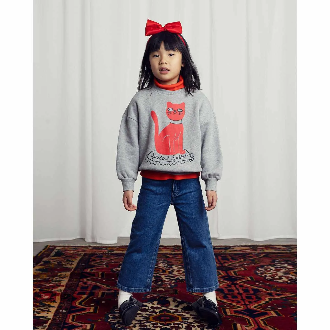 Mini Rodini - Cat sweatshirt - grey