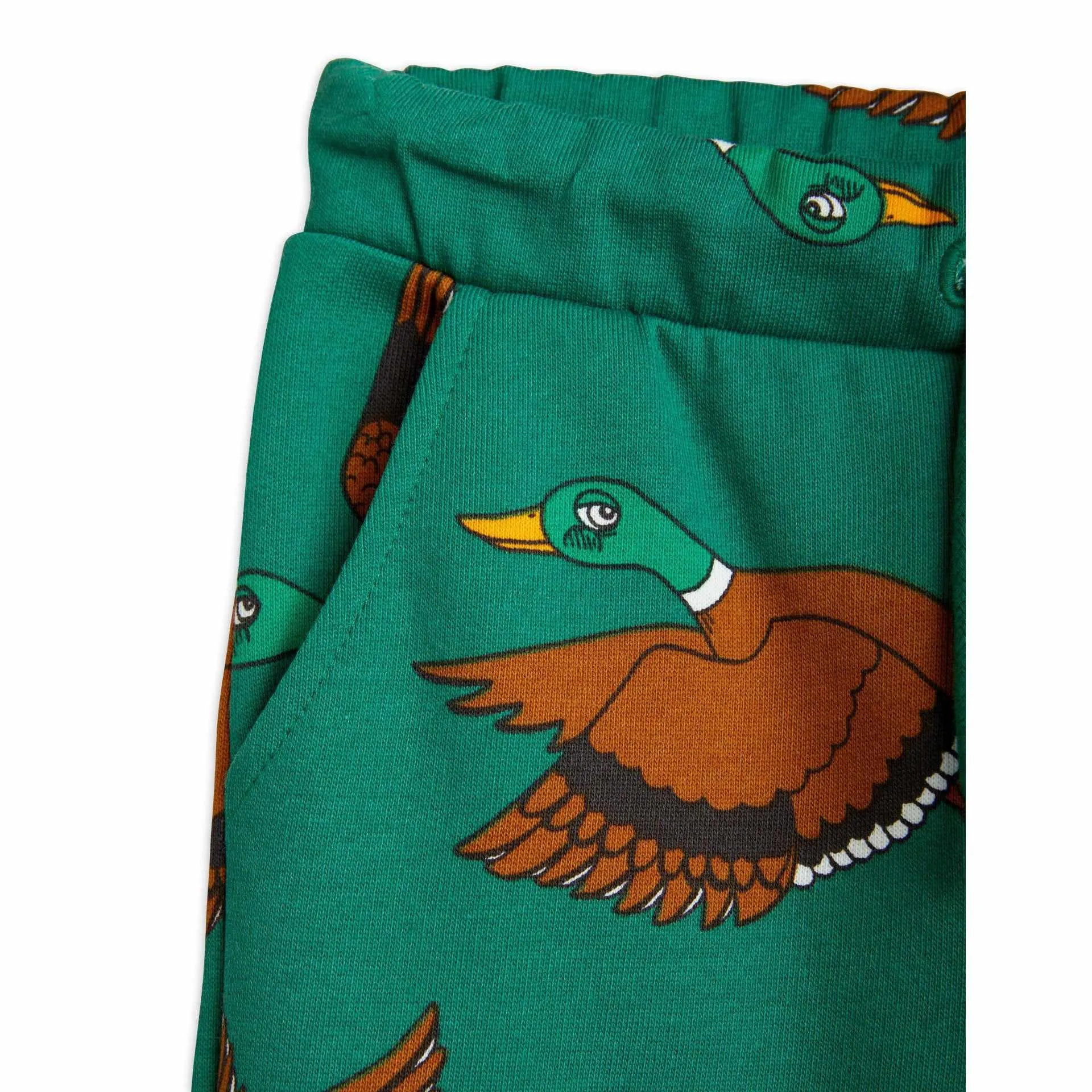 Mini Rodini - Ducks sweatpants - green