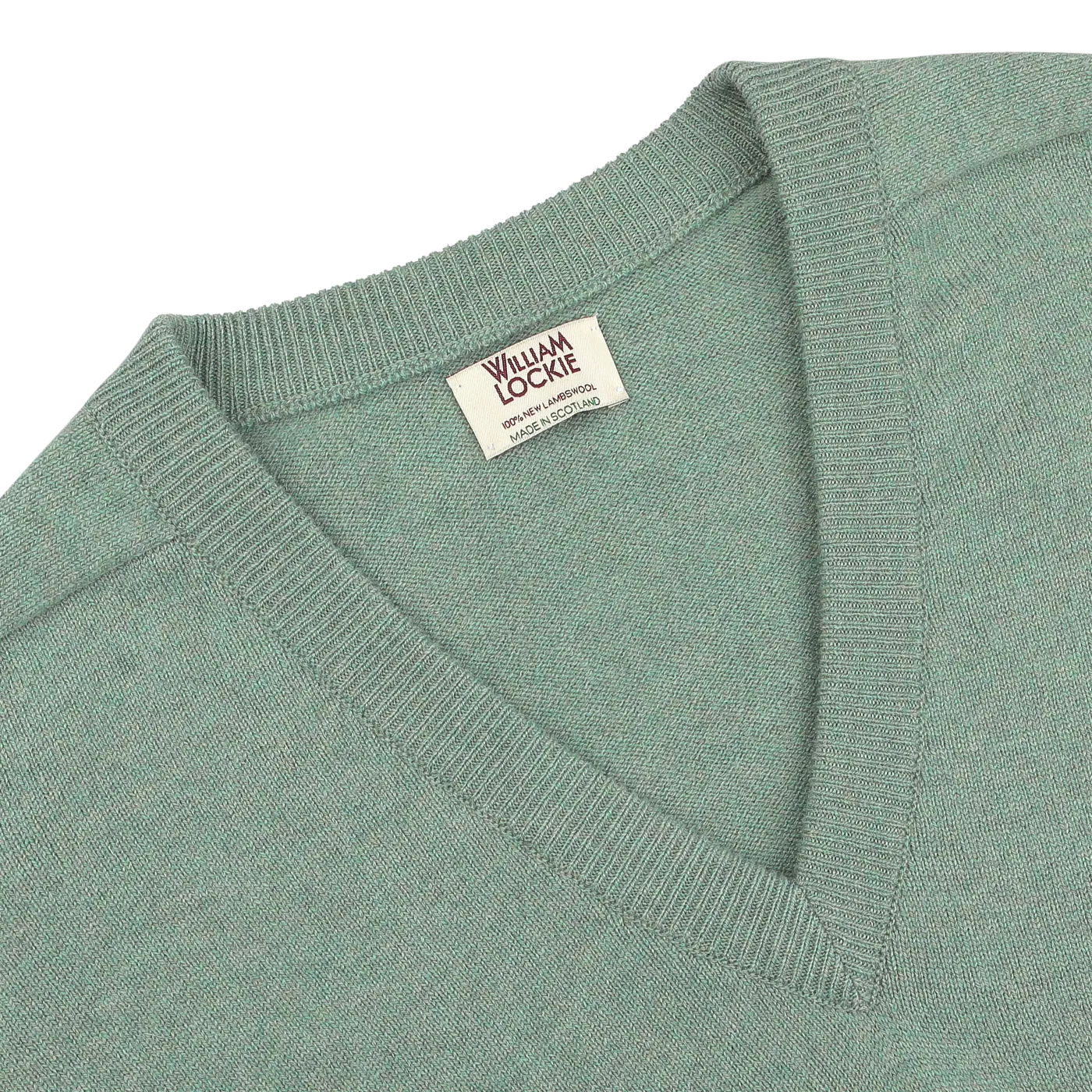 Mojito Green Deep V-Neck Lambswool Sweater