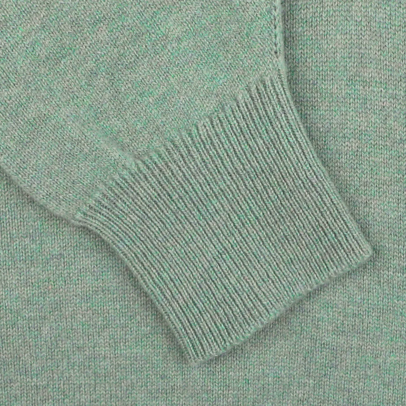 Mojito Green Deep V-Neck Lambswool Sweater