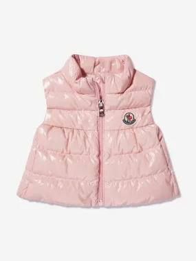 Moncler Enfant Baby Girls Down Padded Hiva Gilet in Pink