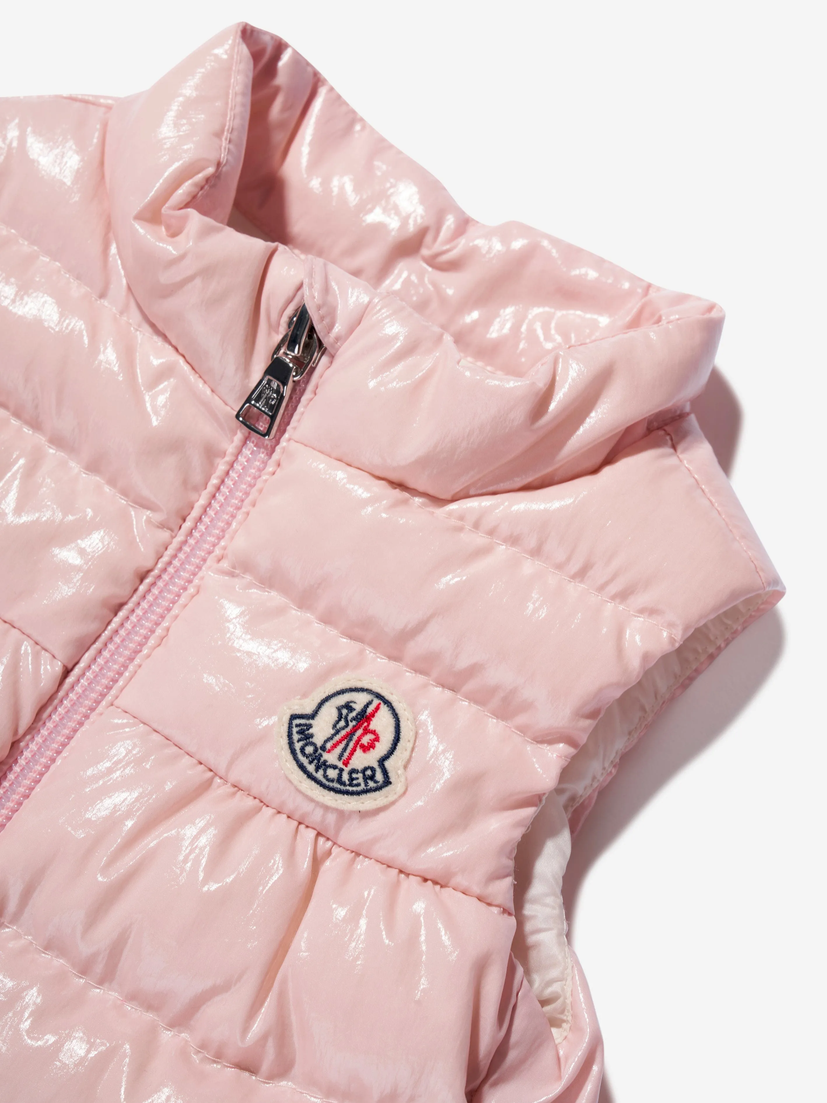 Moncler Enfant Baby Girls Down Padded Hiva Gilet in Pink