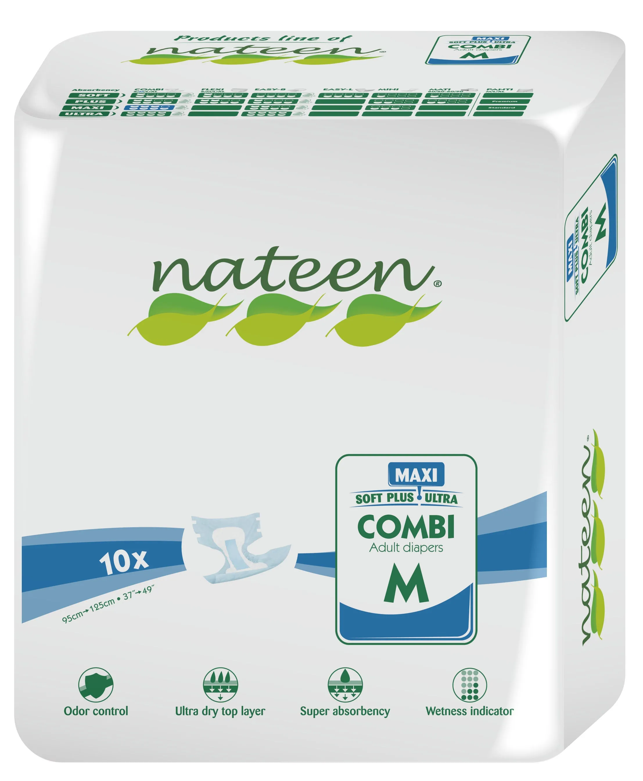 Nateen - Combi Maxi - Adult Diaper (Medium) >3050ml