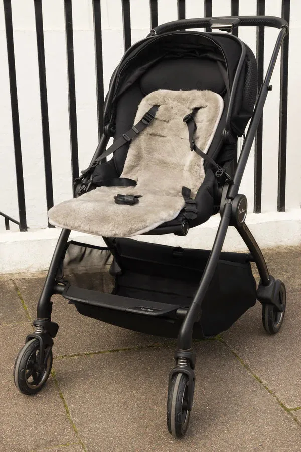 Naturally Sheepskins Original Sheepskin Pram Liner - Grey