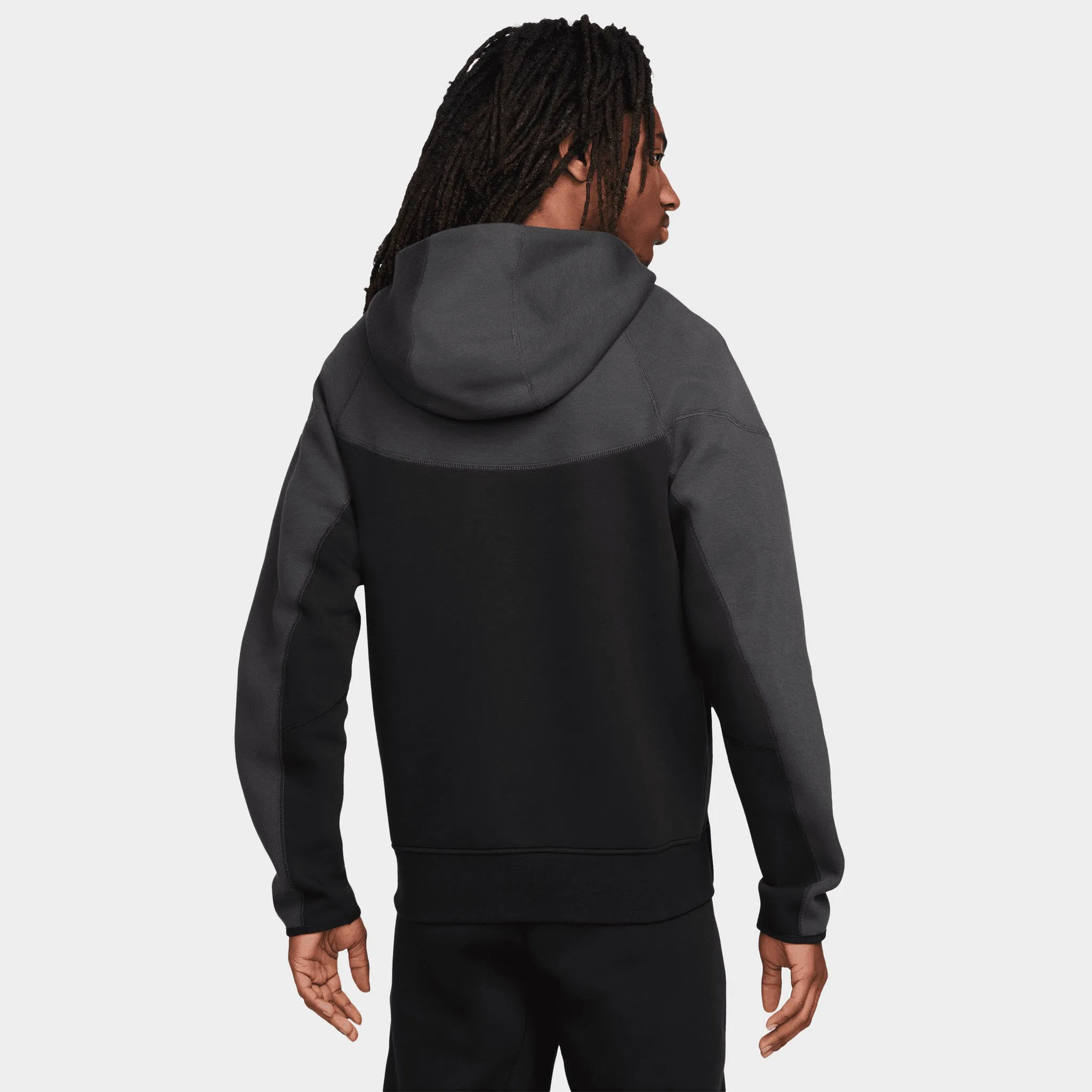 Nike Tech Fleece Full-Zip Windrunner Hoodie Black / Dark Smoke Grey