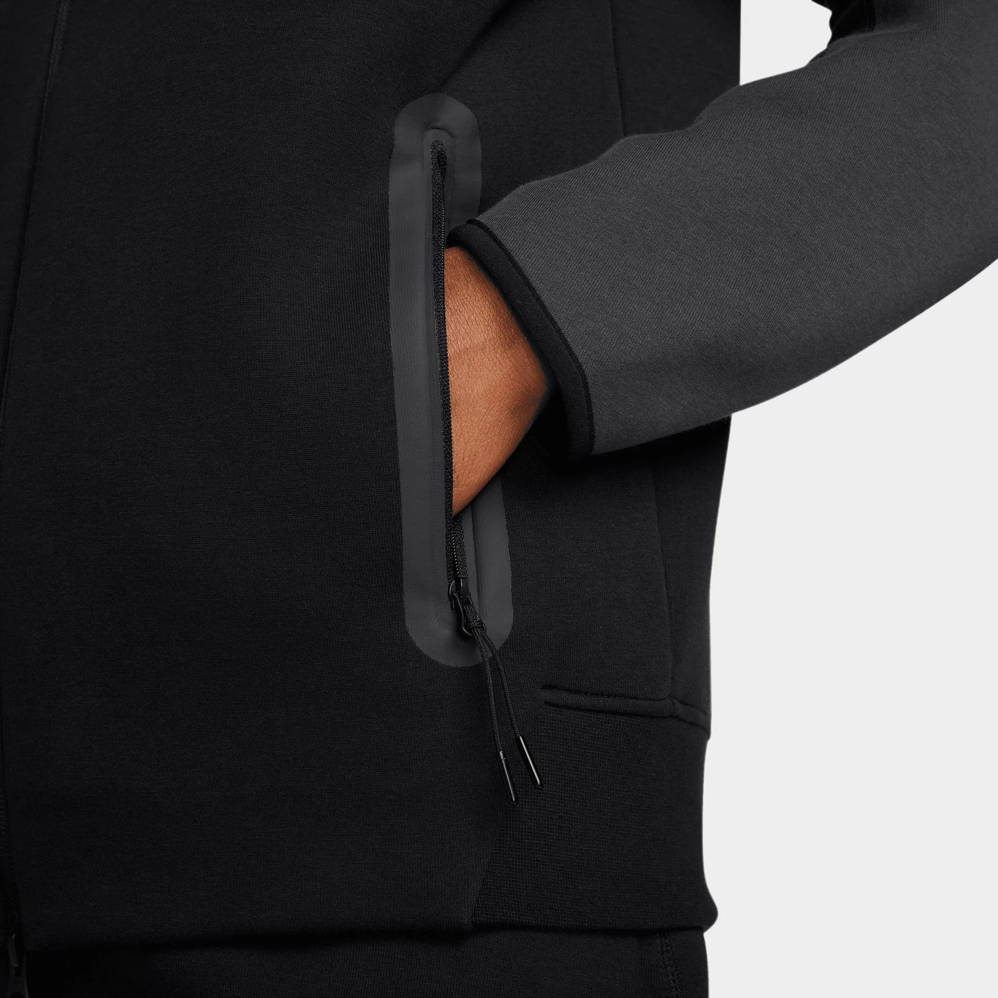 Nike Tech Fleece Full-Zip Windrunner Hoodie Black / Dark Smoke Grey