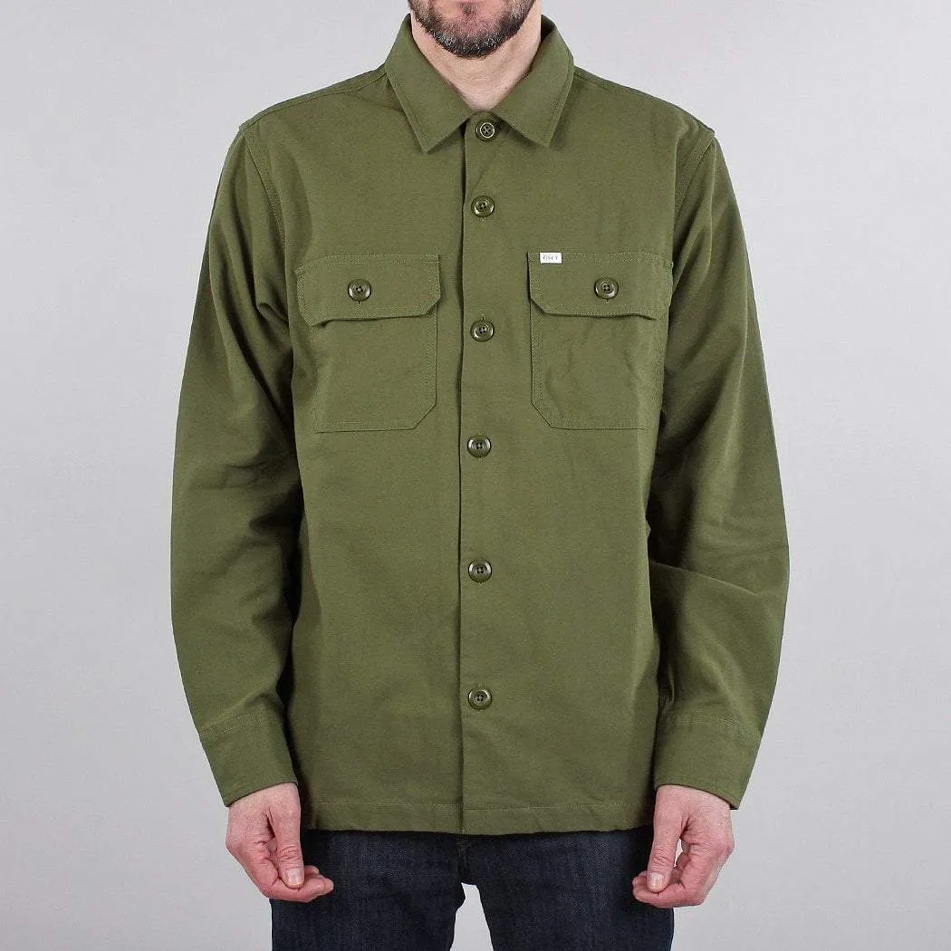 OBEY Ideals Organic Field Woven Long Sleeve Shirt