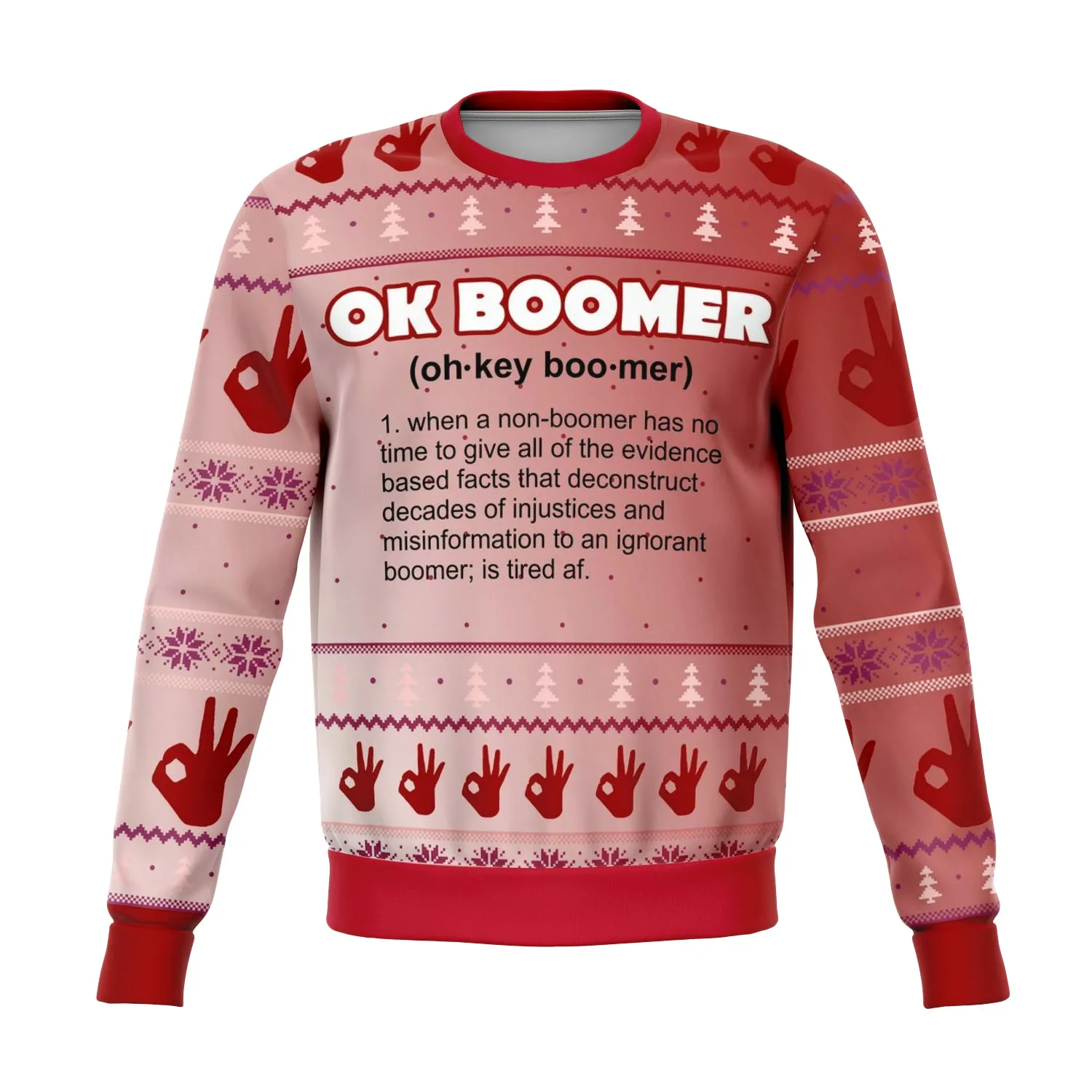 Ok Boomer Mean Ugly Christmas Sweater