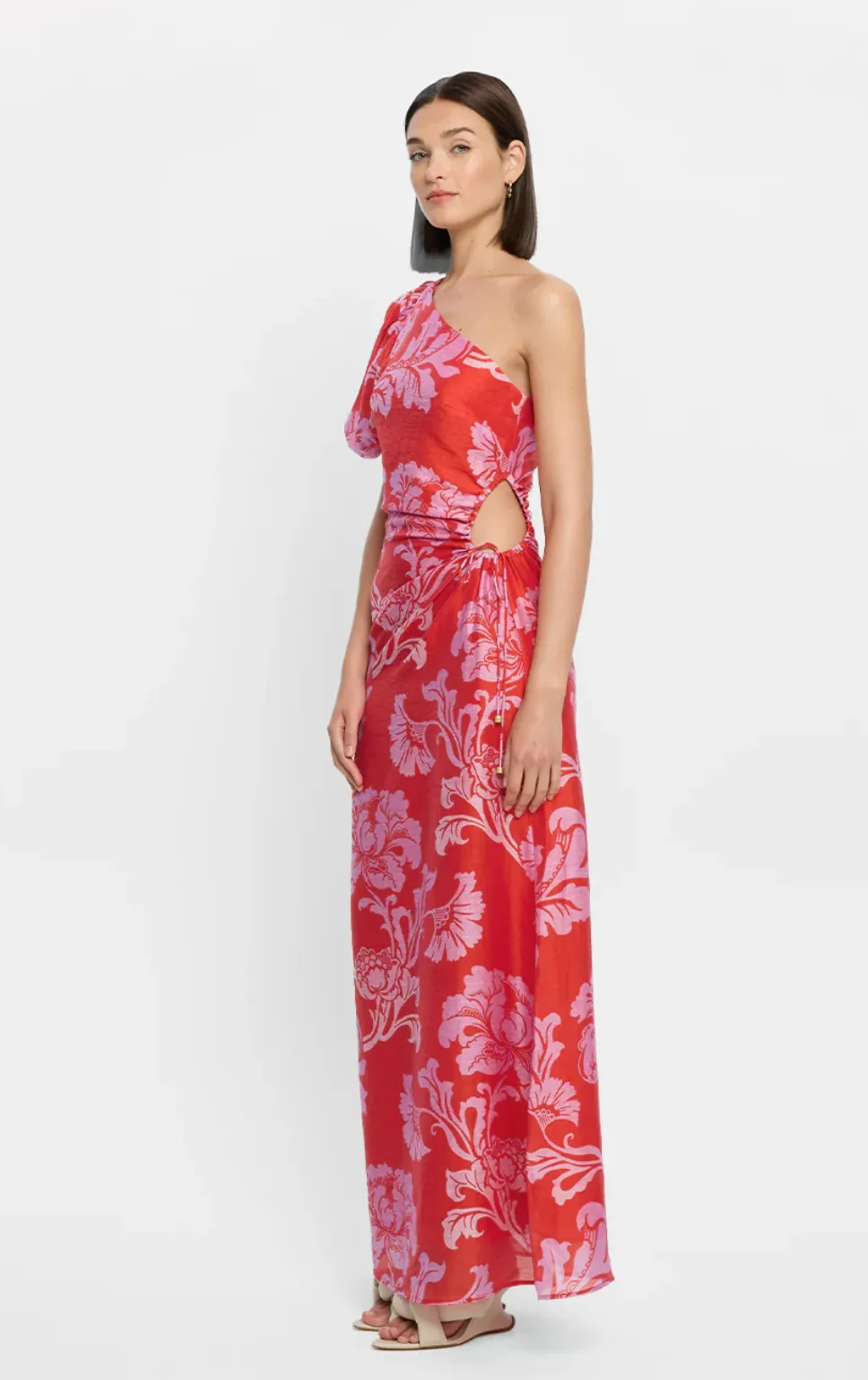 OLINA ONE SHOULDER MAXI DRESS - OLINA