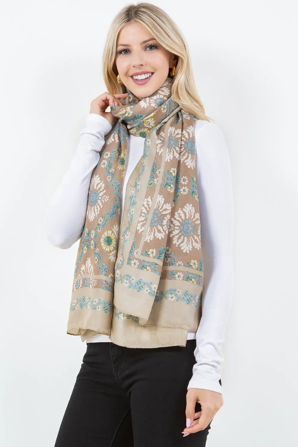 OP-4300 Floral Scarf