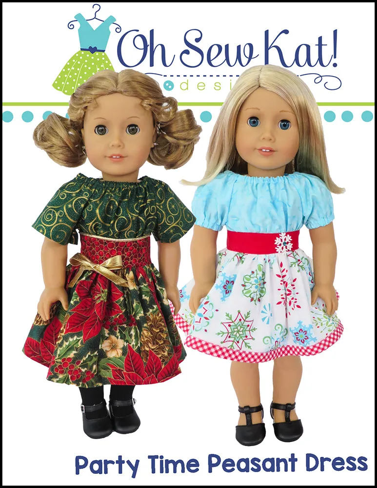 Party Time Dress 18 Inch Doll Sewing Pattern