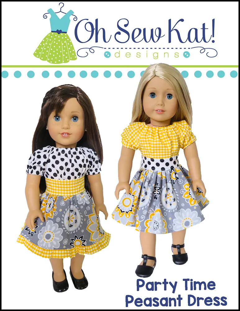 Party Time Dress 18 Inch Doll Sewing Pattern