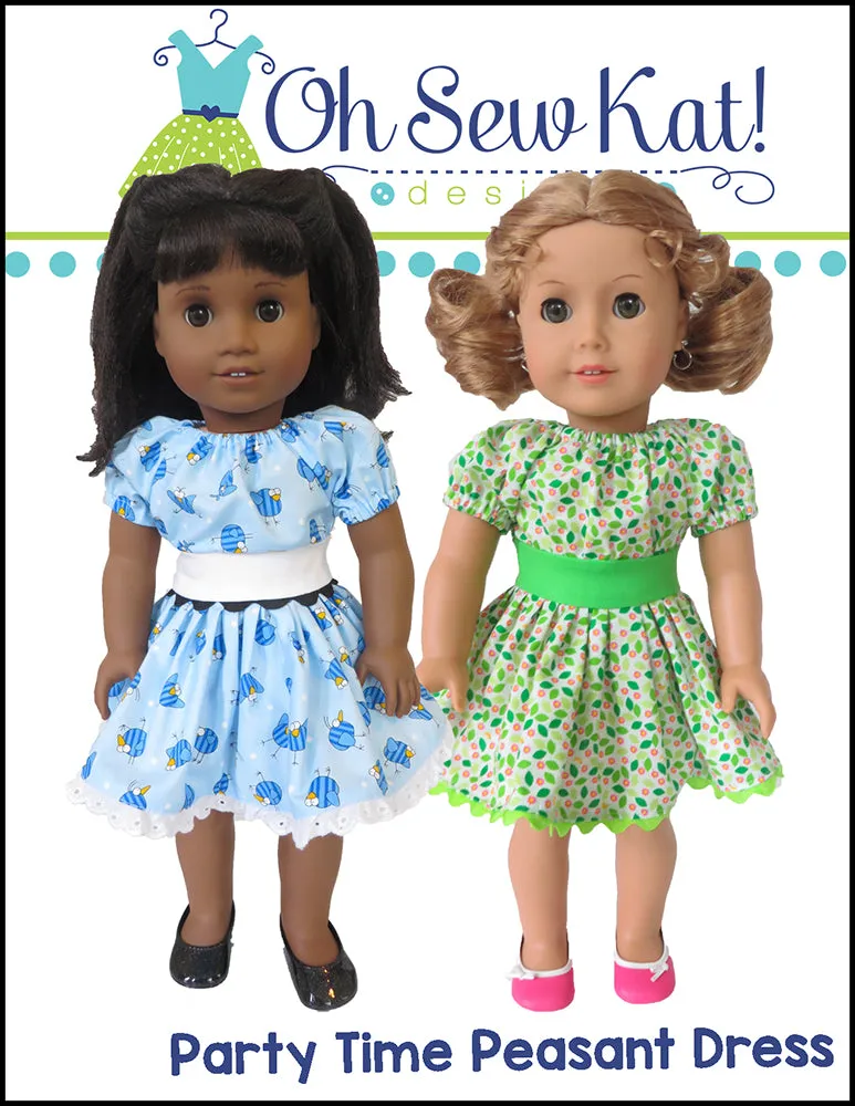 Party Time Dress 18 Inch Doll Sewing Pattern