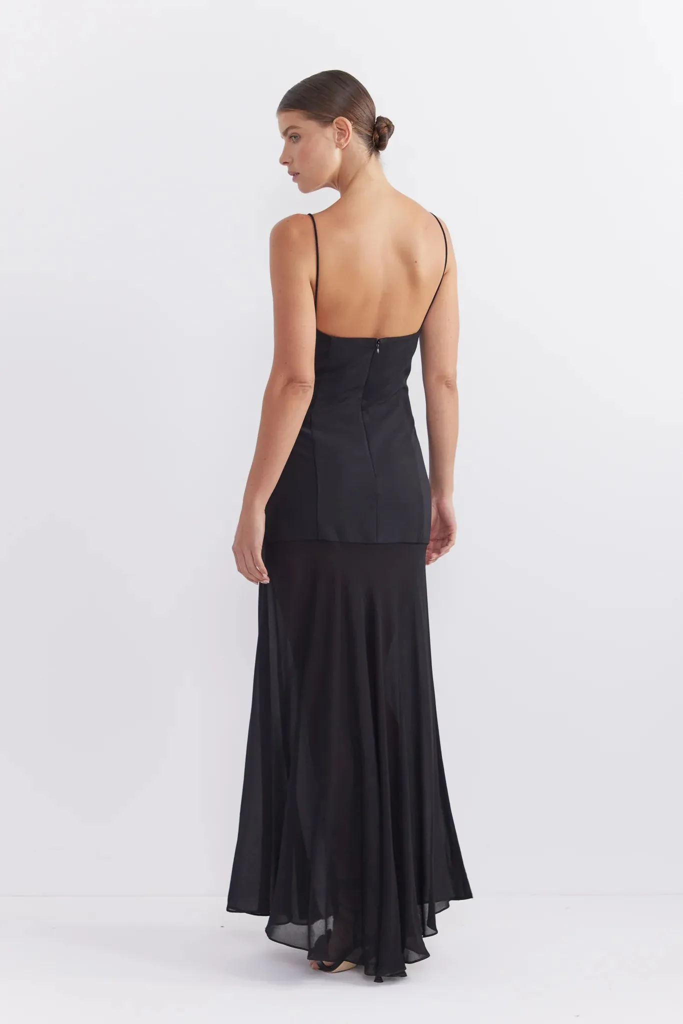 Pasduchas- Harriette  Black Sheer Maxi