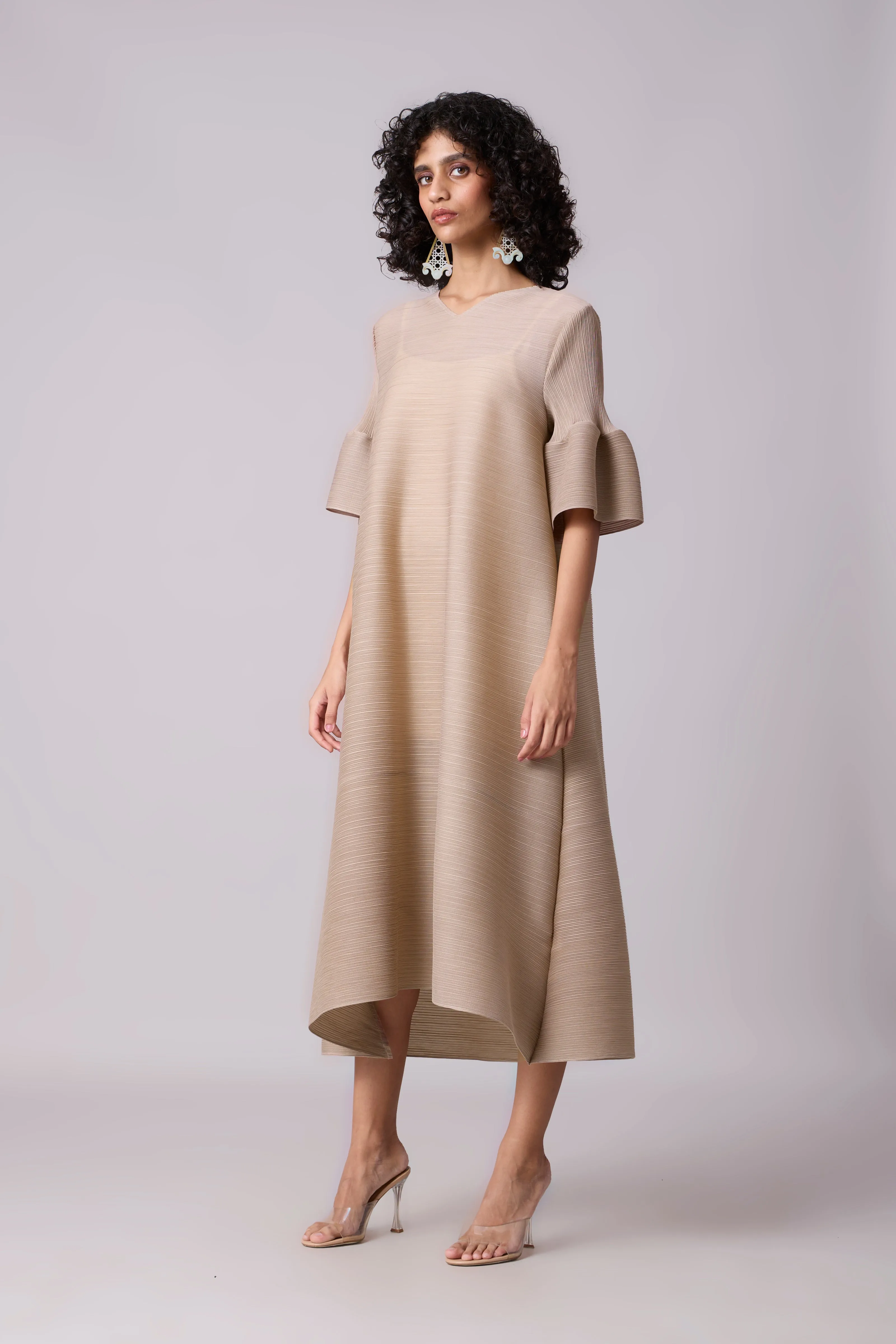 Paulina Midi Dress - Beige