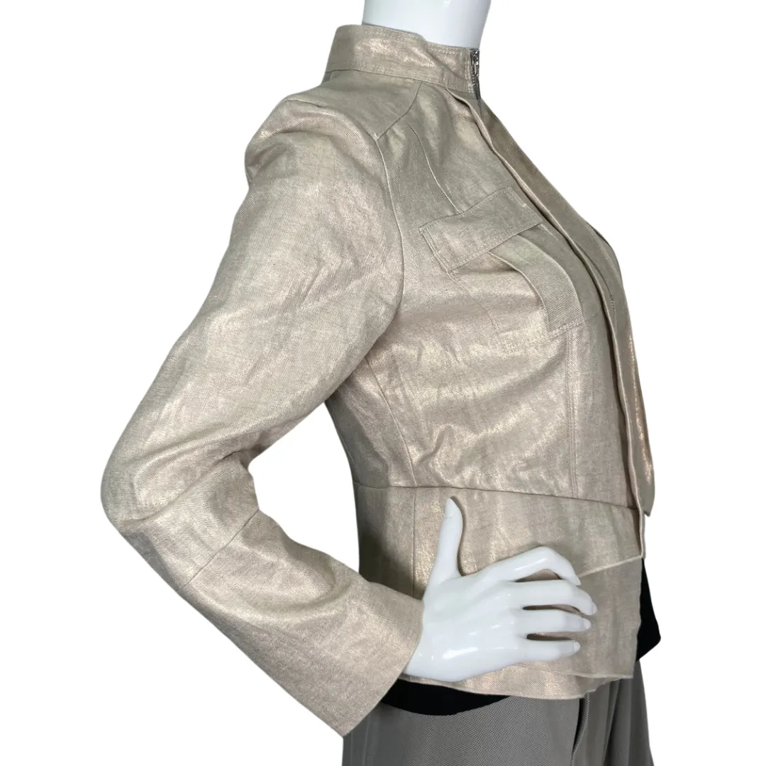 Per Se by Carlise Golden Shimmer Blazer-Jacket