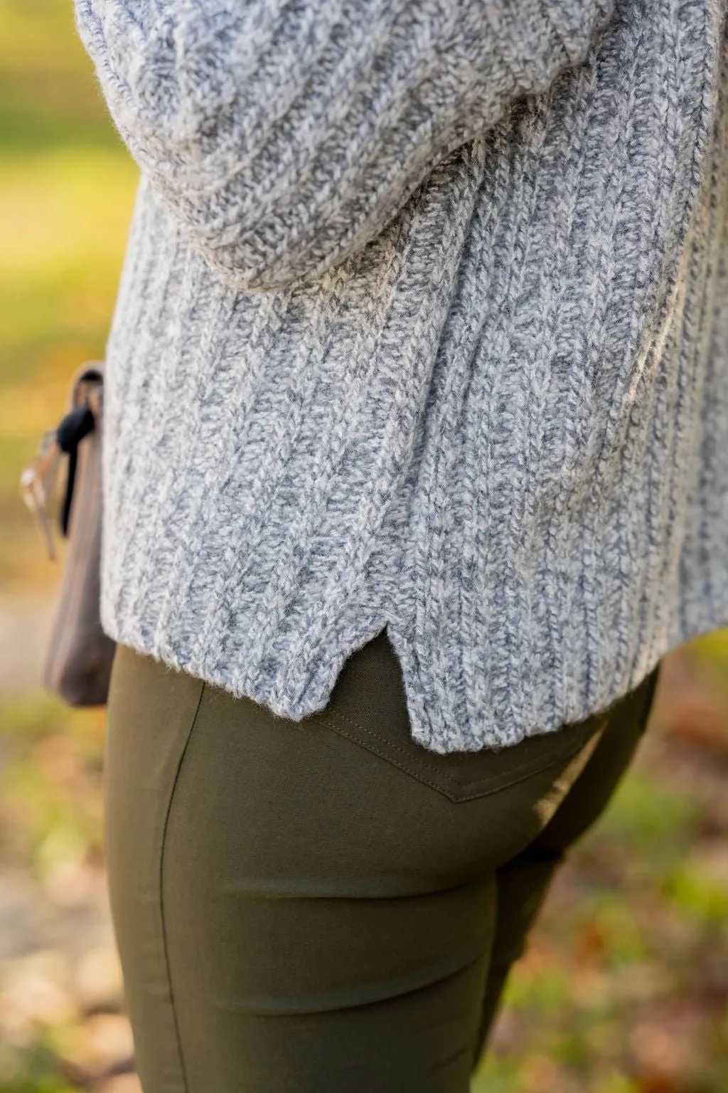 Perfectly Heathered Mock Neck Sweater