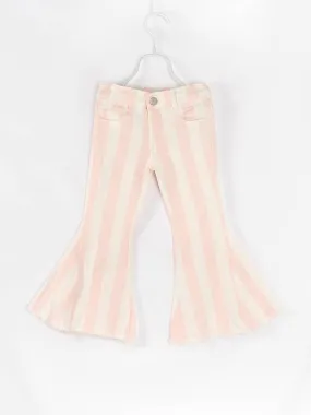 Pink Stripe Denim Bell Pant