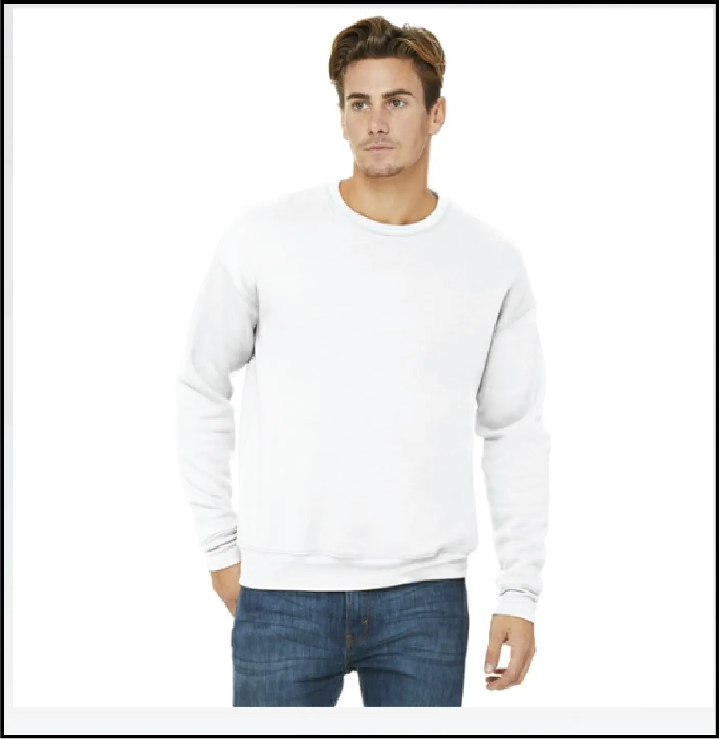 Polar Bear '24 ADULT UNISEX fleece crewneck sweatshirt WHITE