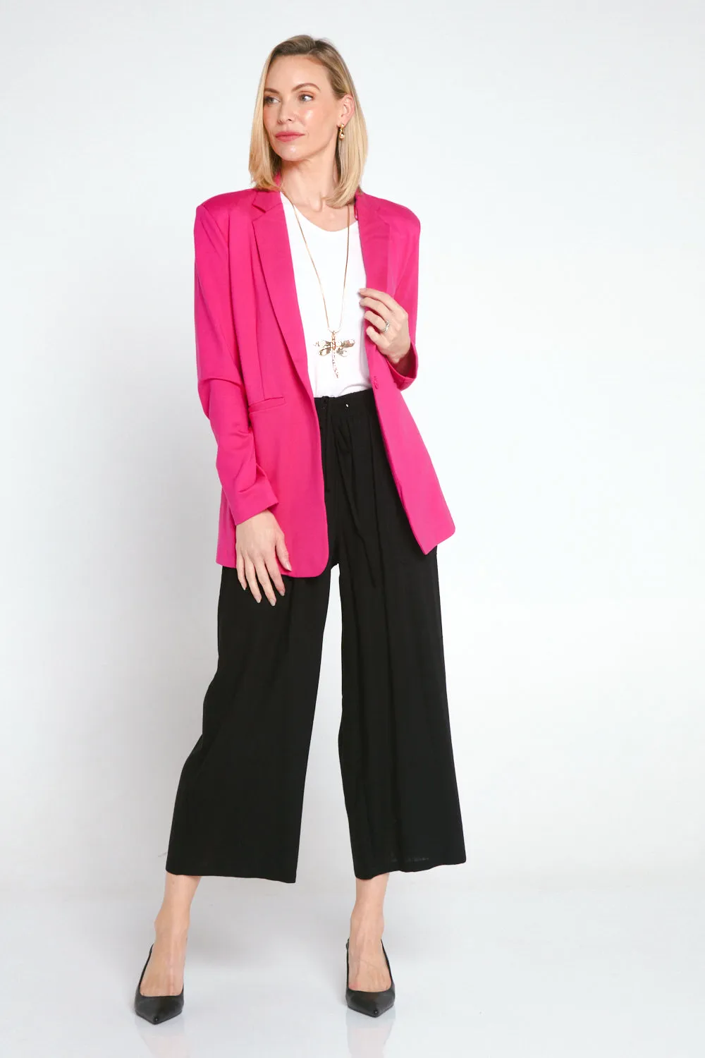 Portsea Stretch Blazer - Hot Pink