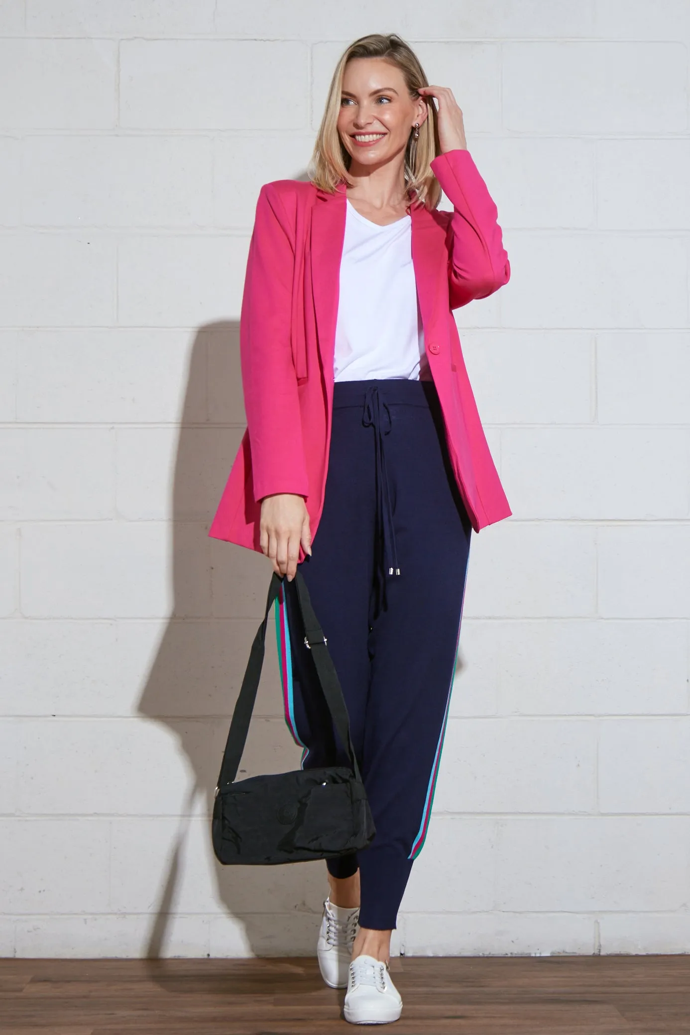 Portsea Stretch Blazer - Hot Pink