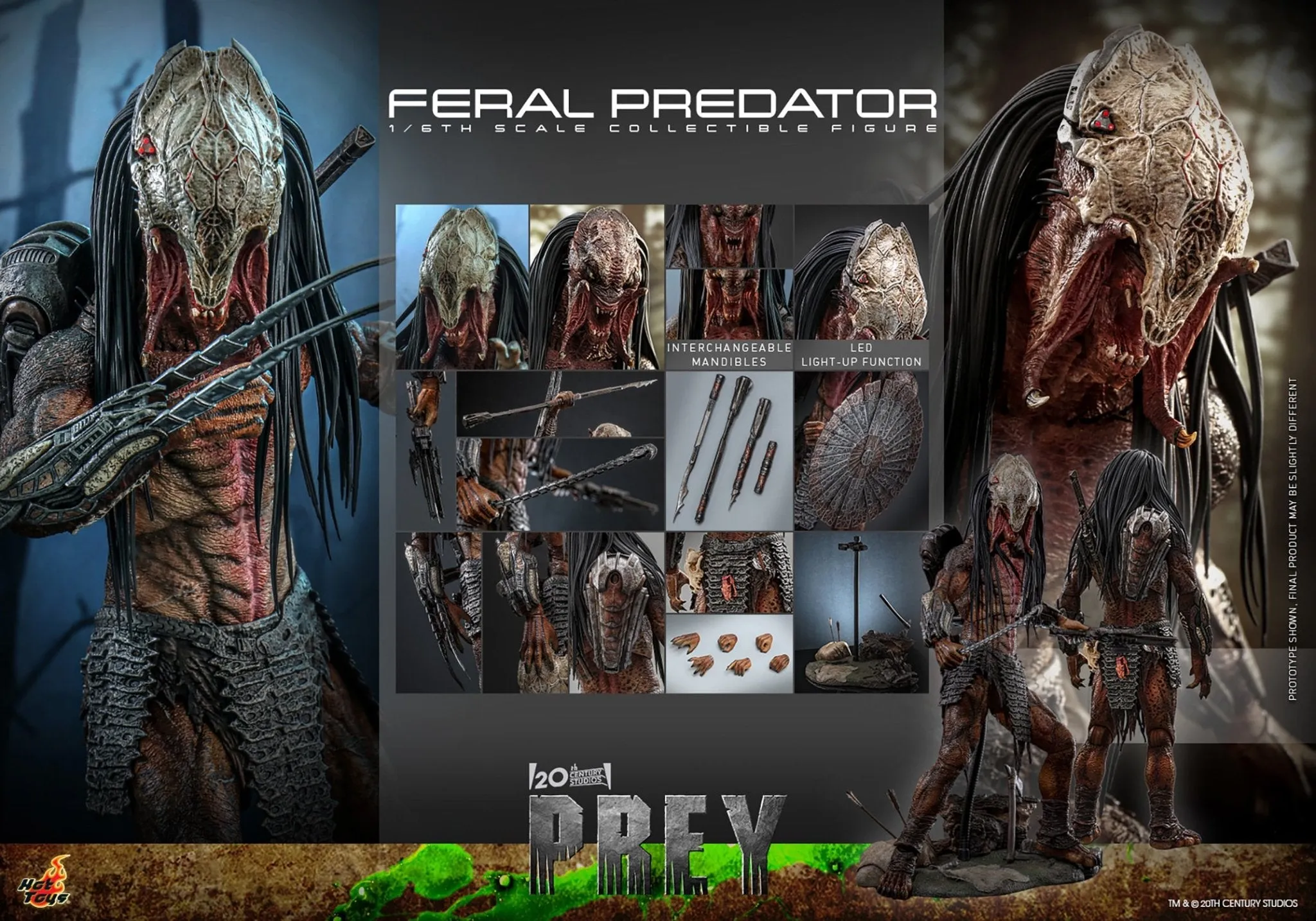 PRE-ORDER: Hot Toys Prey Feral Predator Sixth Scale Figure