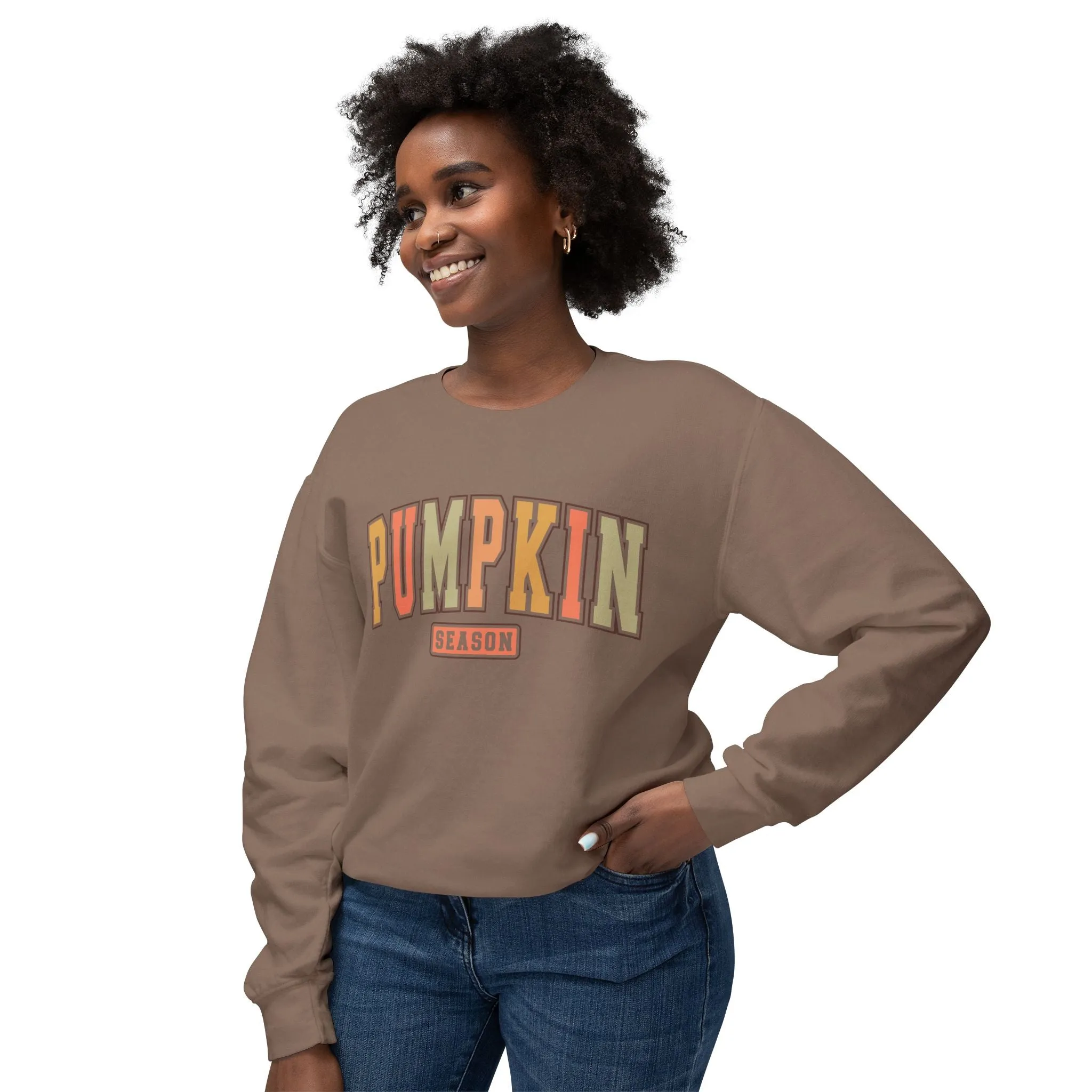 Pumpkin Season Unisex Lightweight Crewneck Sweatshirt