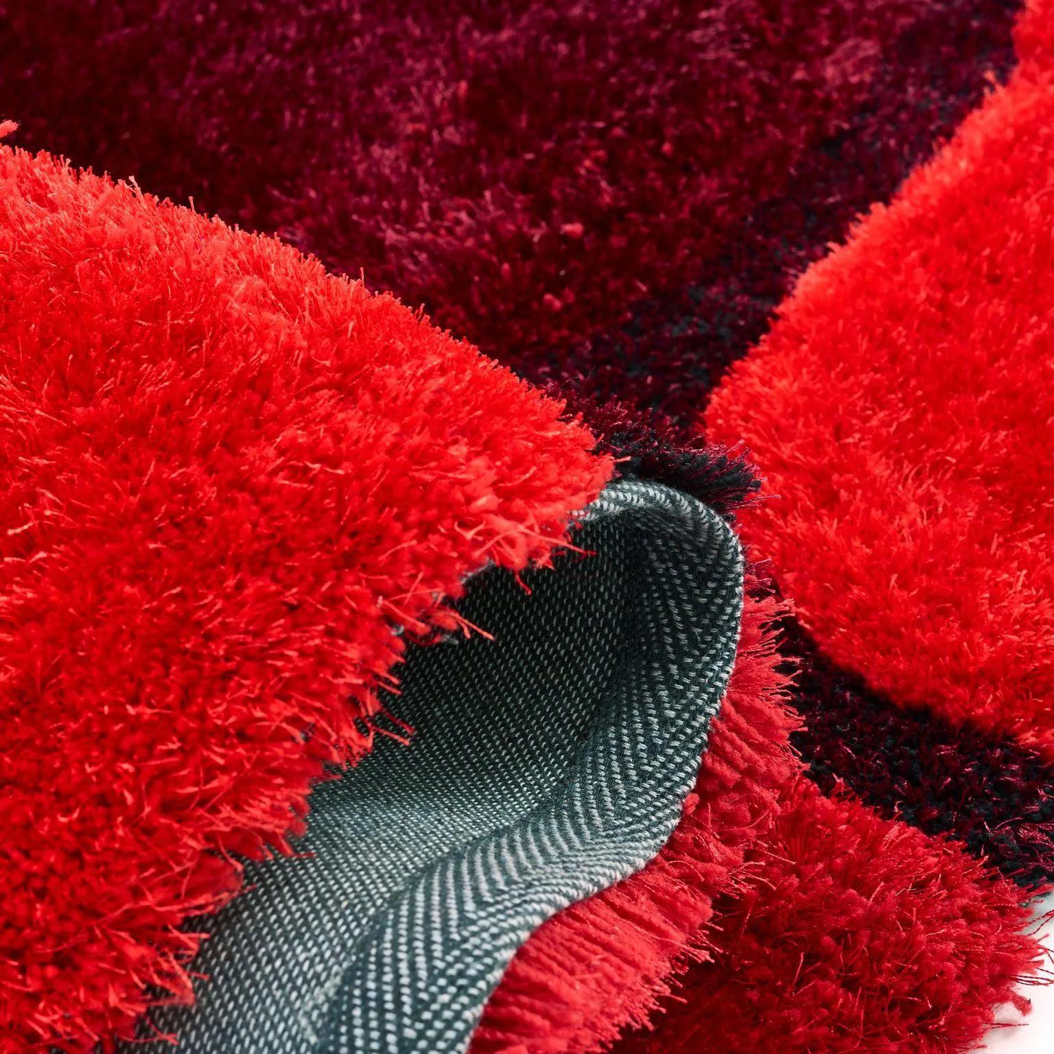 Red 3D Pebbles Shaggy Rug - Hawaii