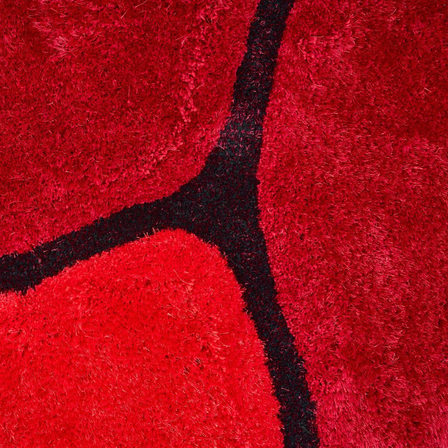 Red 3D Pebbles Shaggy Rug - Hawaii