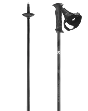 Salomon SC1 Ergo S3 Ski Poles (Pair) - Black - 2023