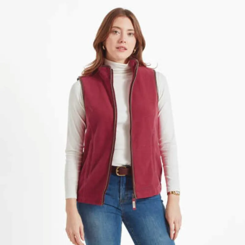 Schoffel Ladies Lyndon Fleece Gilet - Pomegranate