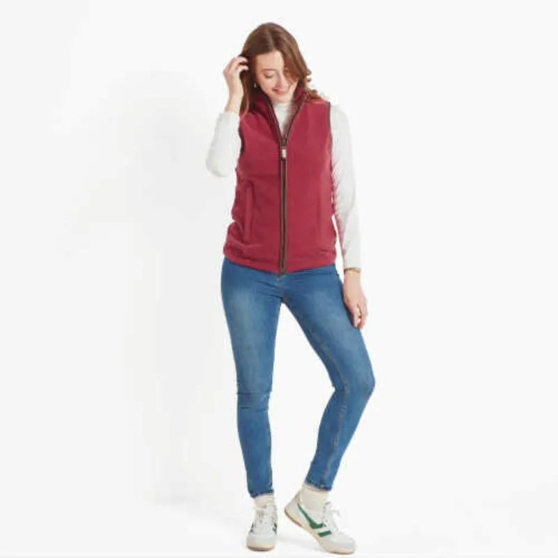 Schoffel Ladies Lyndon Fleece Gilet - Pomegranate