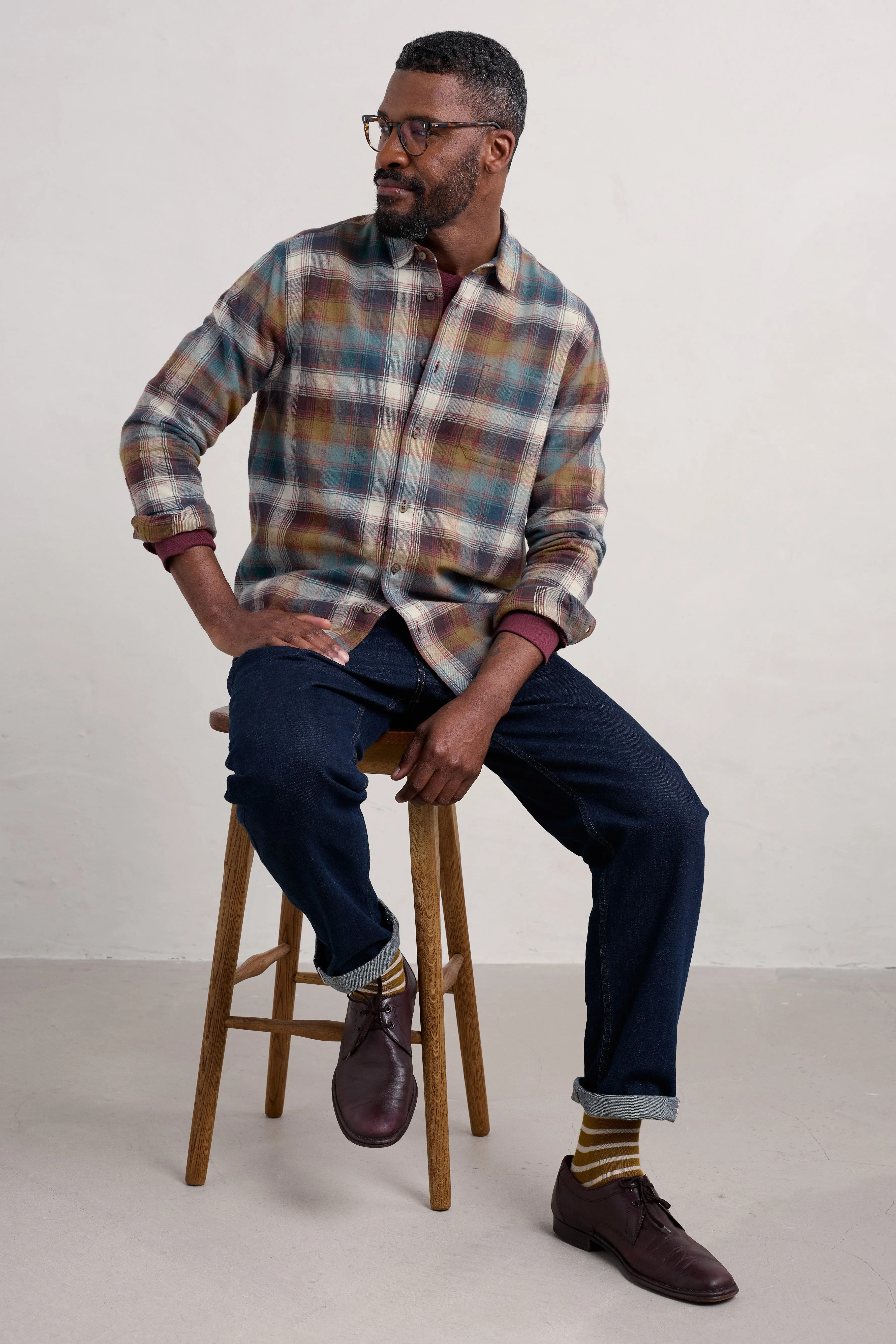 Seasalt Men's Fathomer Shirt in Root Cellar Waxed Canvas