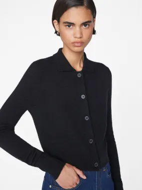 Shrunken Cashmere Cardi -- Noir